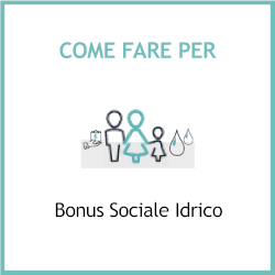 Bonus Sociale Idrico