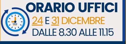Orari 24 e 31 dicembre
