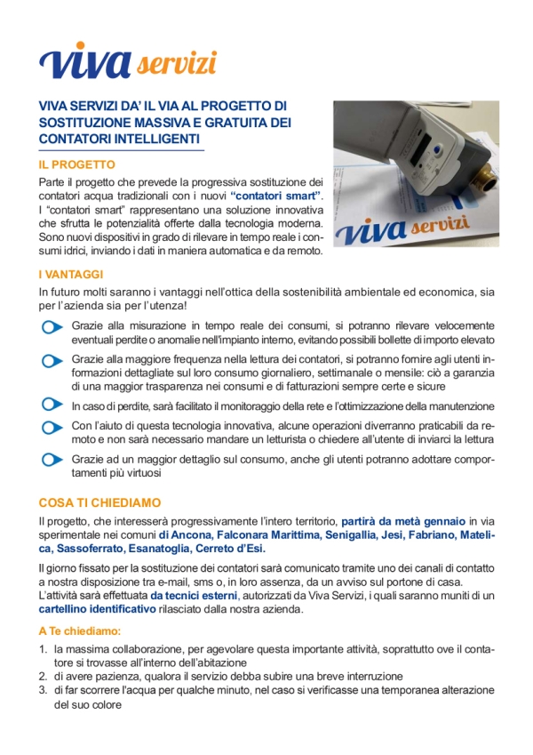 Locandina Campagna sostituzione contatori